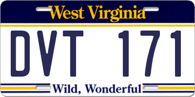 WV license plate DVT171