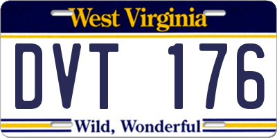 WV license plate DVT176