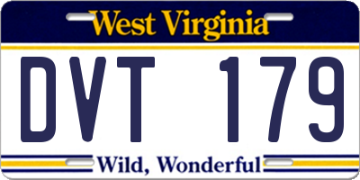 WV license plate DVT179