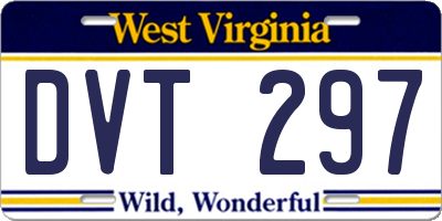 WV license plate DVT297