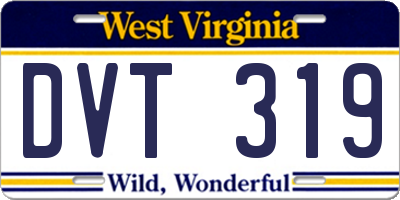 WV license plate DVT319