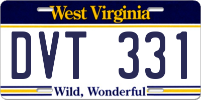 WV license plate DVT331