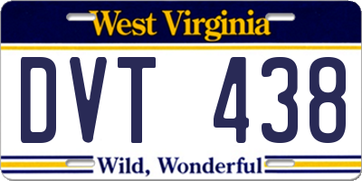 WV license plate DVT438
