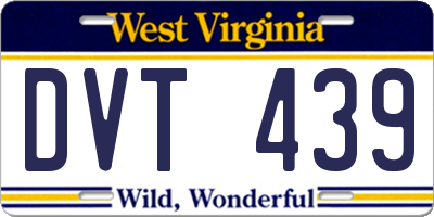 WV license plate DVT439