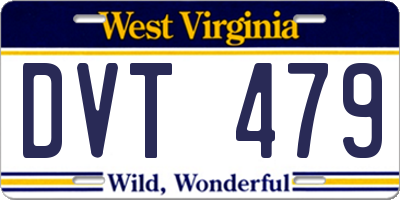 WV license plate DVT479