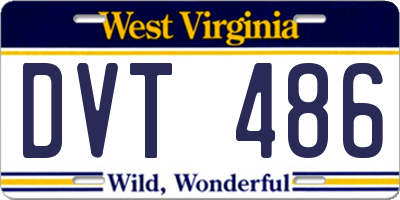 WV license plate DVT486