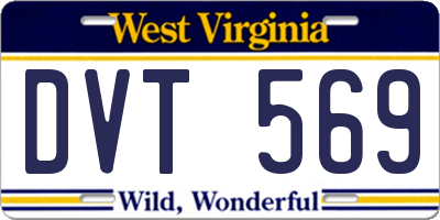 WV license plate DVT569