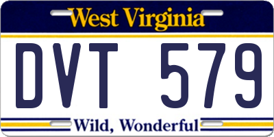WV license plate DVT579
