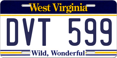 WV license plate DVT599