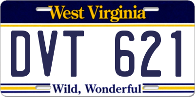 WV license plate DVT621