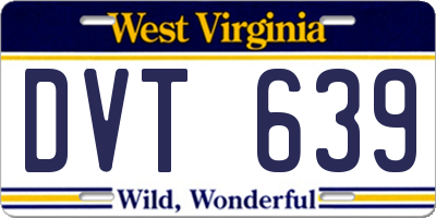 WV license plate DVT639