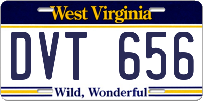 WV license plate DVT656