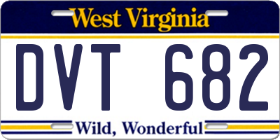 WV license plate DVT682