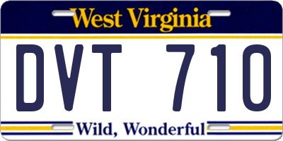WV license plate DVT710