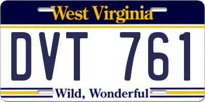 WV license plate DVT761
