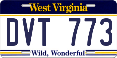 WV license plate DVT773