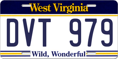 WV license plate DVT979