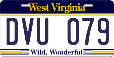 WV license plate DVU079