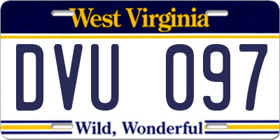 WV license plate DVU097