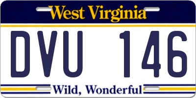 WV license plate DVU146
