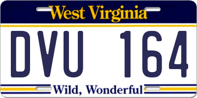 WV license plate DVU164