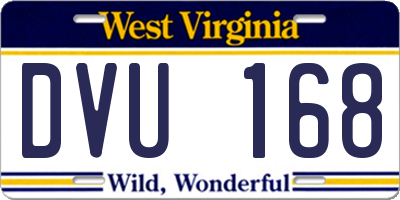 WV license plate DVU168