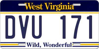 WV license plate DVU171