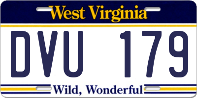 WV license plate DVU179