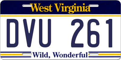 WV license plate DVU261