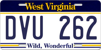 WV license plate DVU262
