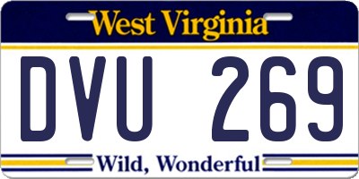 WV license plate DVU269