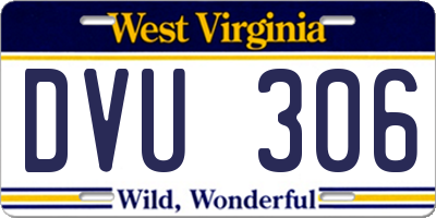 WV license plate DVU306