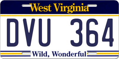 WV license plate DVU364