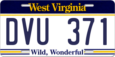 WV license plate DVU371