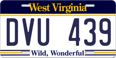 WV license plate DVU439