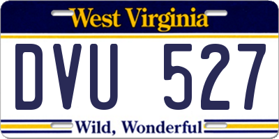 WV license plate DVU527