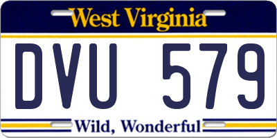 WV license plate DVU579