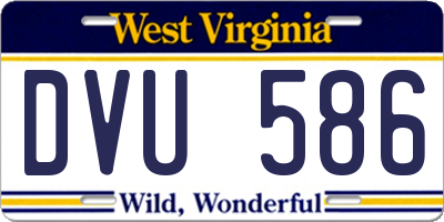 WV license plate DVU586