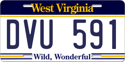 WV license plate DVU591