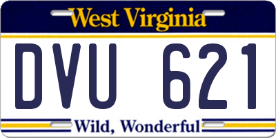 WV license plate DVU621