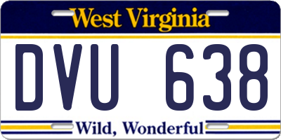 WV license plate DVU638