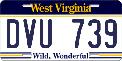WV license plate DVU739