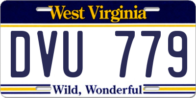WV license plate DVU779