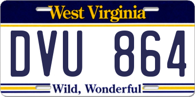 WV license plate DVU864