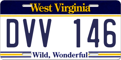 WV license plate DVV146