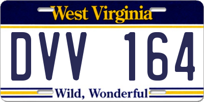 WV license plate DVV164