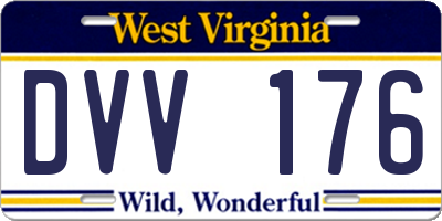 WV license plate DVV176