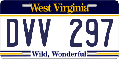 WV license plate DVV297
