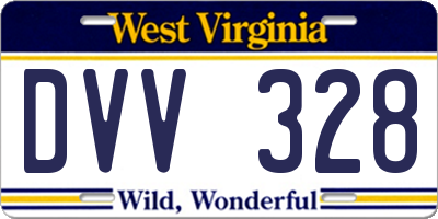 WV license plate DVV328