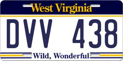 WV license plate DVV438